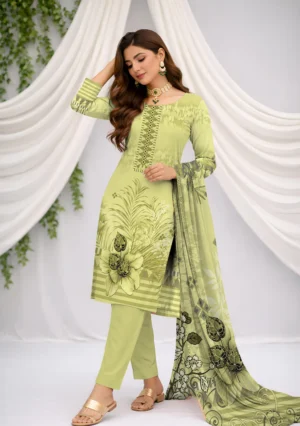 Husna by Bin Noori Premium Digital Printed Lawn 3 Piece Suit – Vol 46 (DE-LA46-P30452)