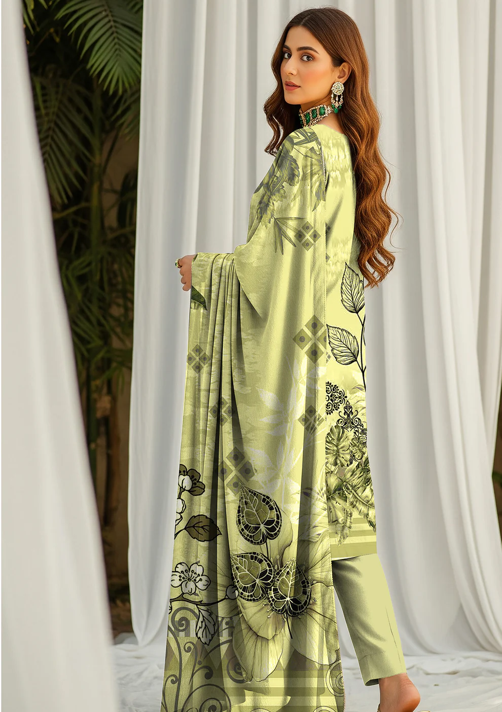 Husna by Bin Noori Premium Digital Printed Lawn 3 Piece Suit – Vol 46 (DE-LA46-P30452) - Image 4