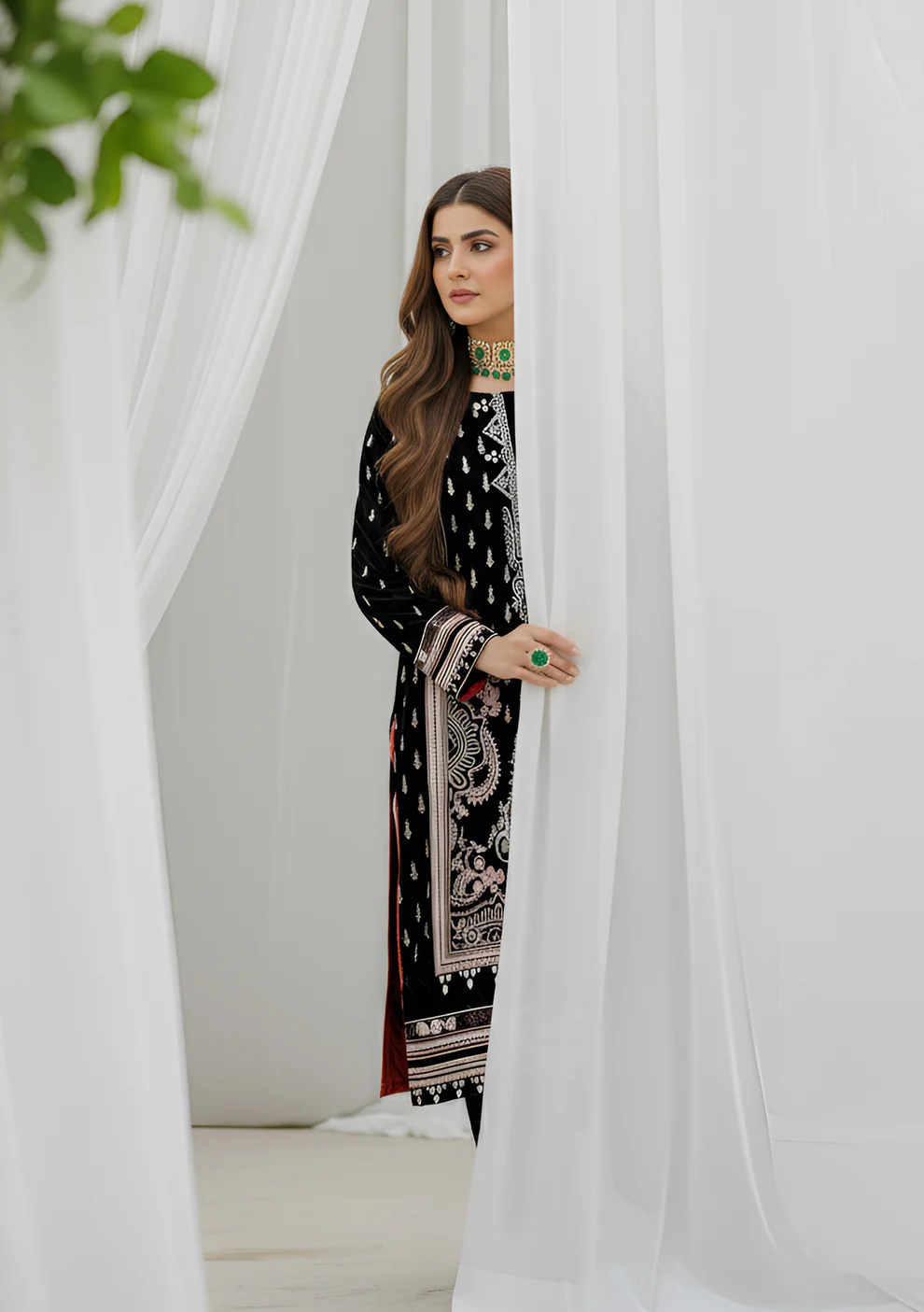 Husna by Bin Noori Trendy Digital Printed Lawn 3 Piece Suit – Vol 46 (DE-LA46-P30448) - Image 2