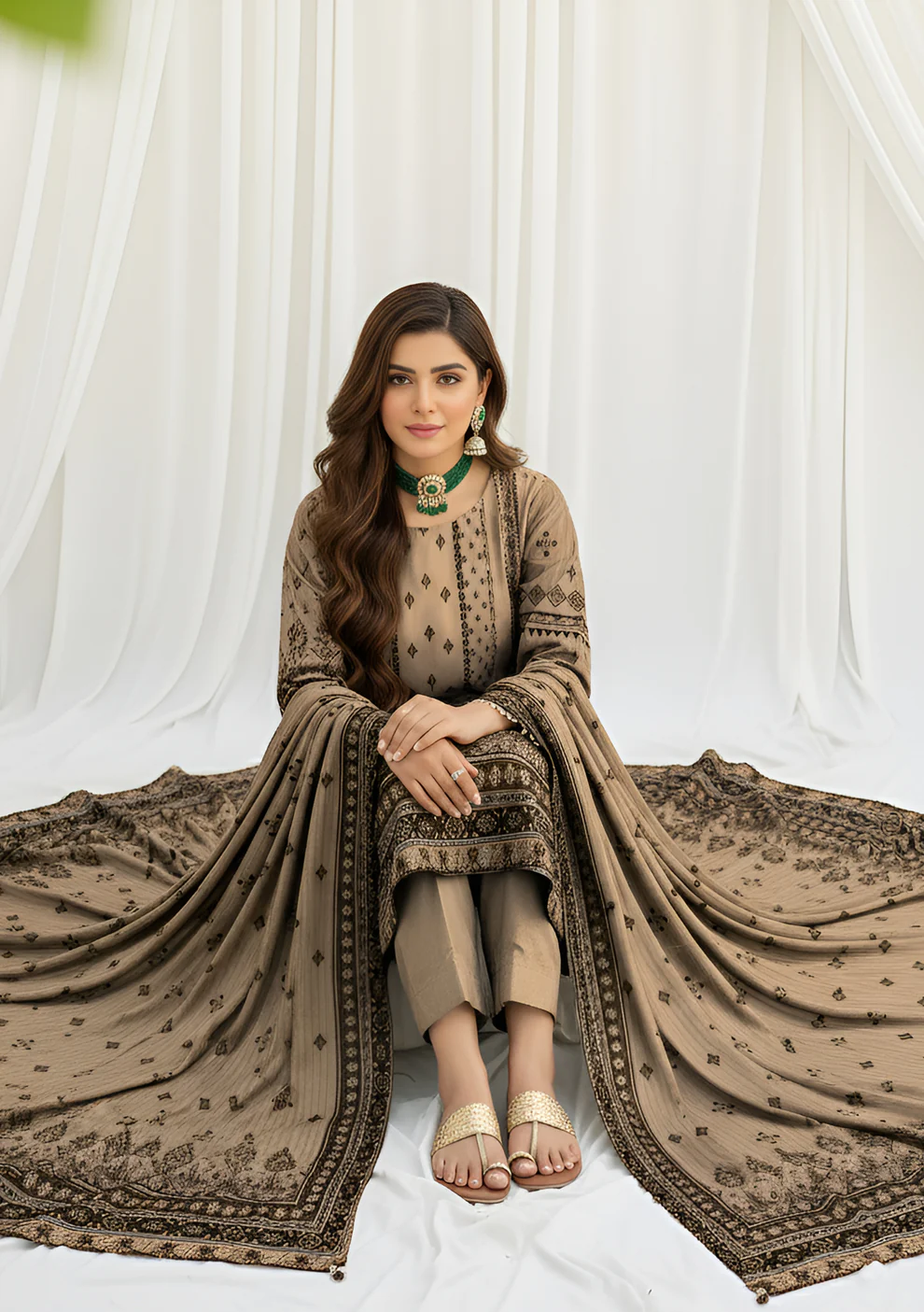 Husna by Bin Noori Digital Printed Lawn 3 Piece Suit – Vol 46 (DE-LA46-P30444) - Image 2
