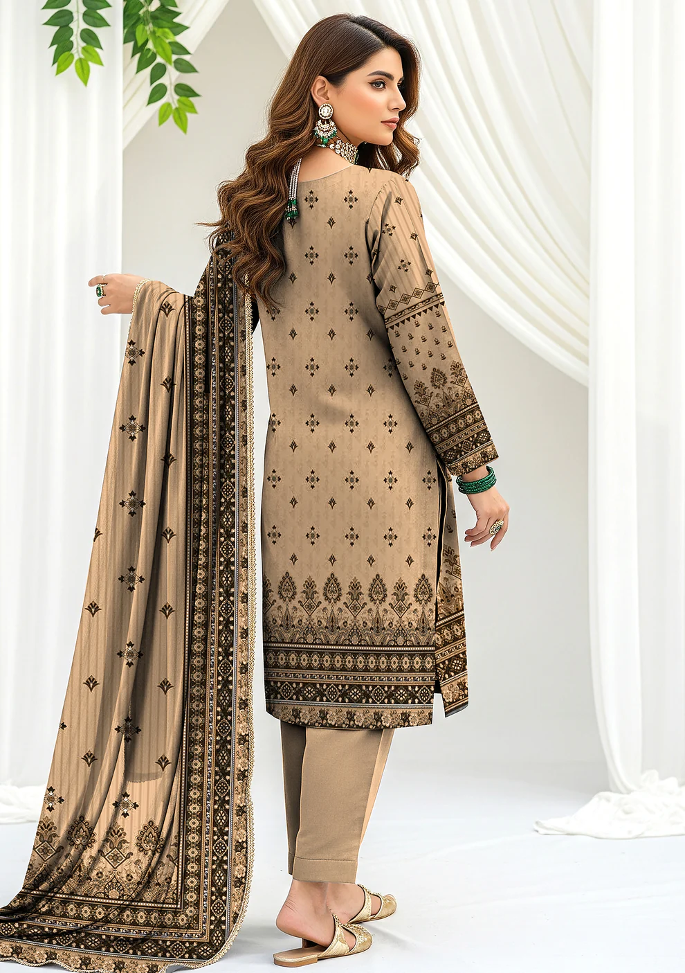Husna by Bin Noori Digital Printed Lawn 3 Piece Suit – Vol 46 (DE-LA46-P30444) - Image 4