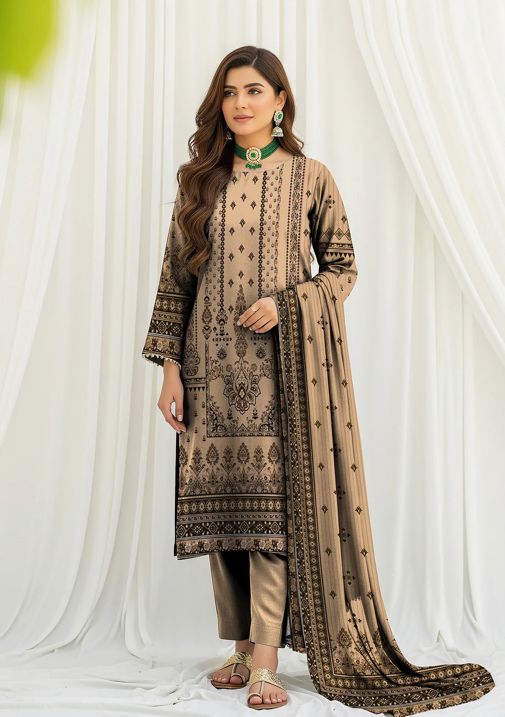 Husna by Bin Noori Digital Printed Lawn 3 Piece Suit – Vol 46 (DE-LA46-P30444)